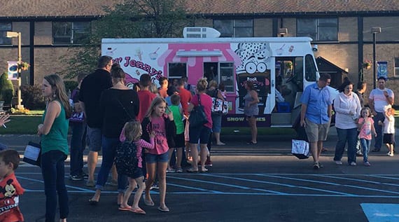 Ice cream truck catering being provided in Buffalo, NY